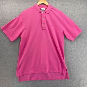 Men's Lilly Pulitzer Size‎ Medium Polo Shirt Hot Pink Palm Prep 90s White Tag